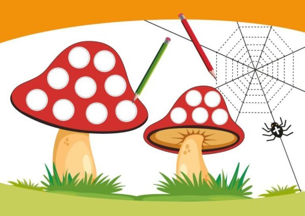 Пластилиное заплатки грибы