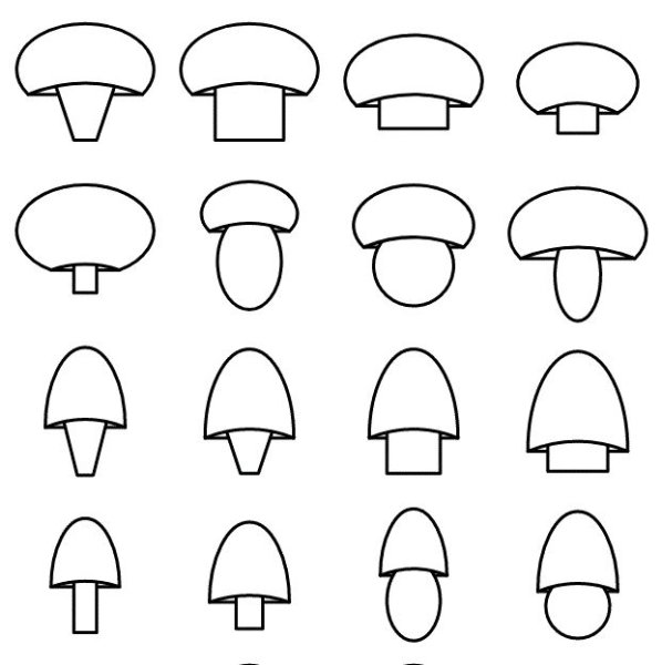 Грибочки для вырезания