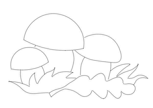 Штриховка грибы для детей