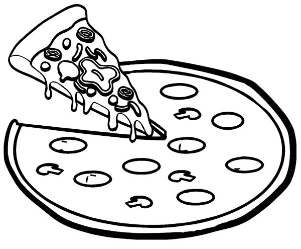 Раскраска пицца