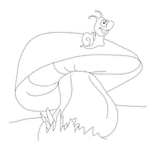 Рисование по точкам грибы