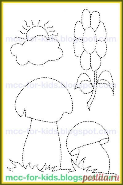 Рисование по точкам грибы