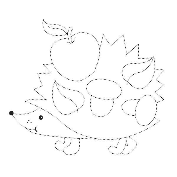 Обвести по контуру фрукты