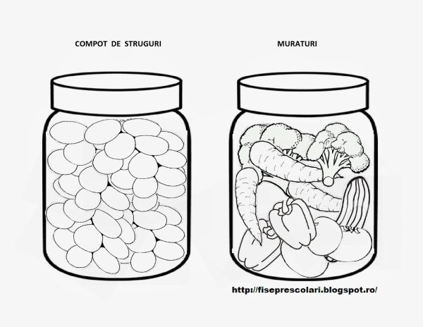 Банка с огурцами раскраска для детей