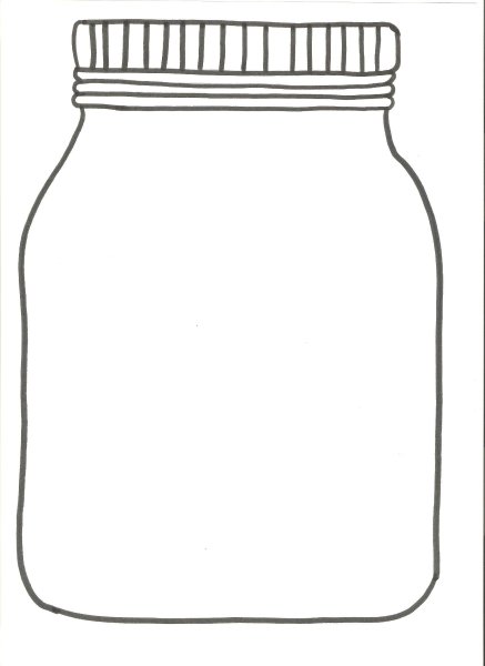 Банка шаблон для аппликации