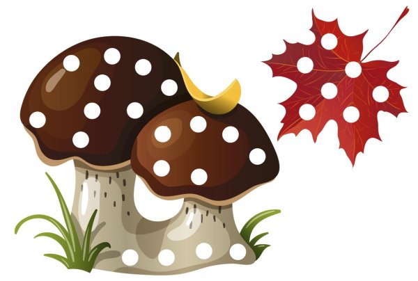 Пластилиновые заплатки грибы