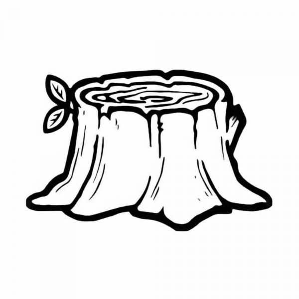 Пень раскраска