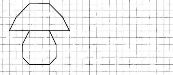 Гриб по клеточкам