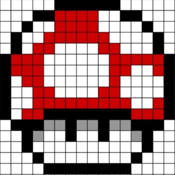 Гриб из Марио пиксель