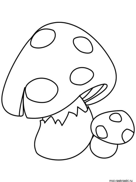 Гриб раскраска