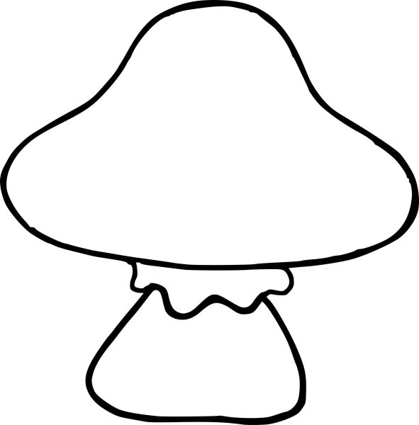 Трафарет гриба для детей