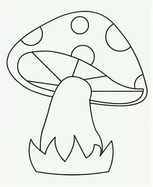 Мухомор раскраска