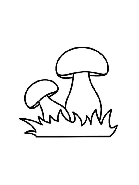 Рисунок грибов для вырезания