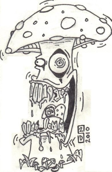 Психоделические грибы эскиз