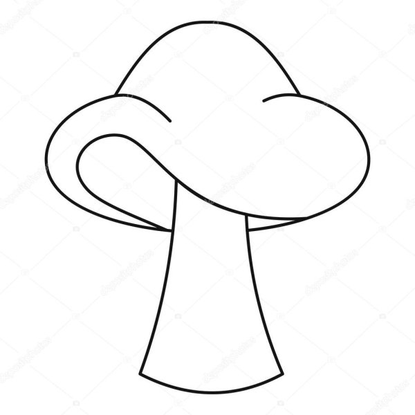 Шляпка гриба трафарет