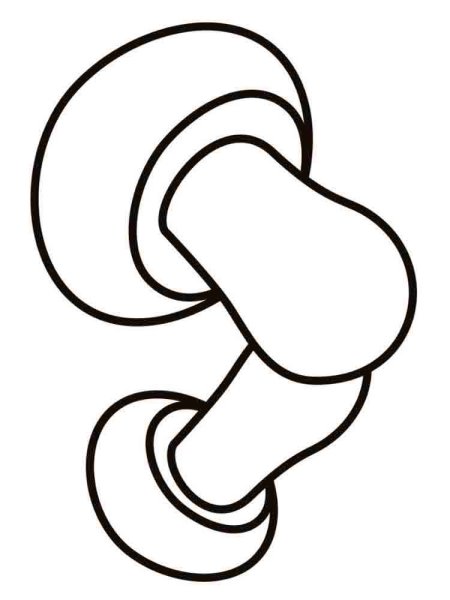 Раскраска шампиньоны гриб для детей