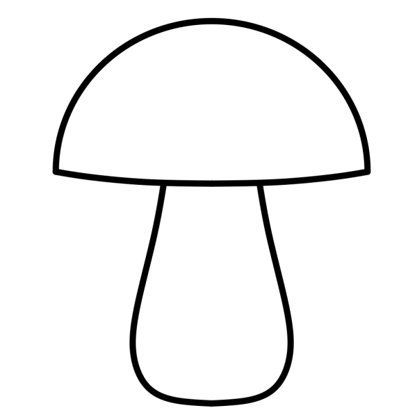 Гриб раскраска