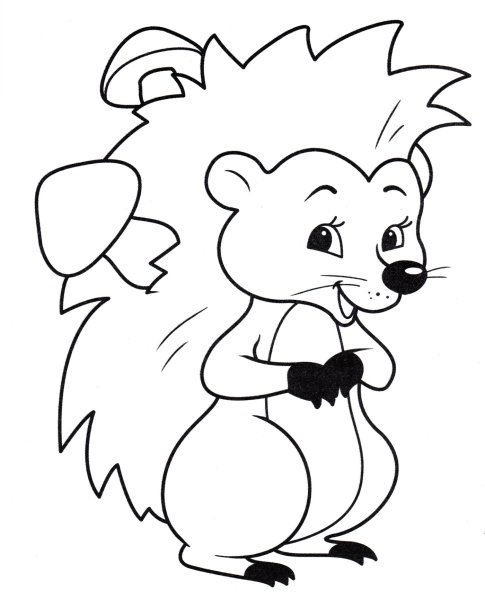 Еж раскраска