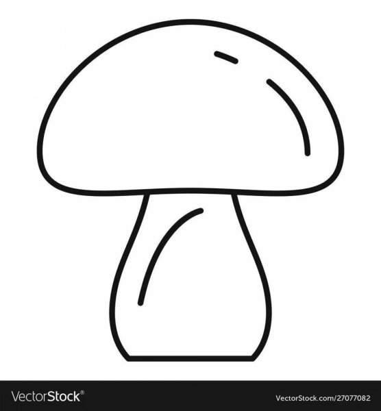 Трафарет гриба для детей