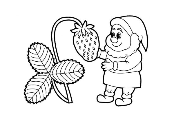 Гномик раскраска