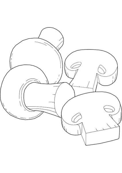 Шампиньон раскраска