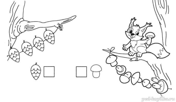 Раскраска грибы цифра 8 для подготовительной группы
