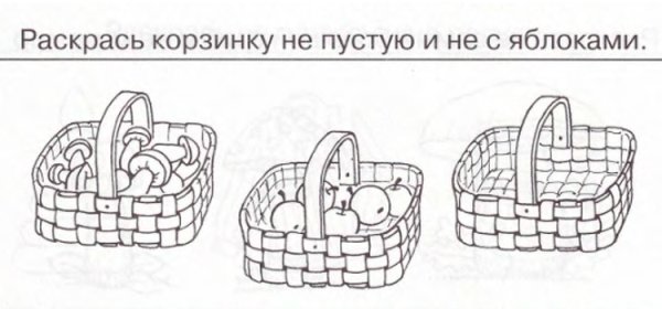 Корзина с грибами раскраска для детей