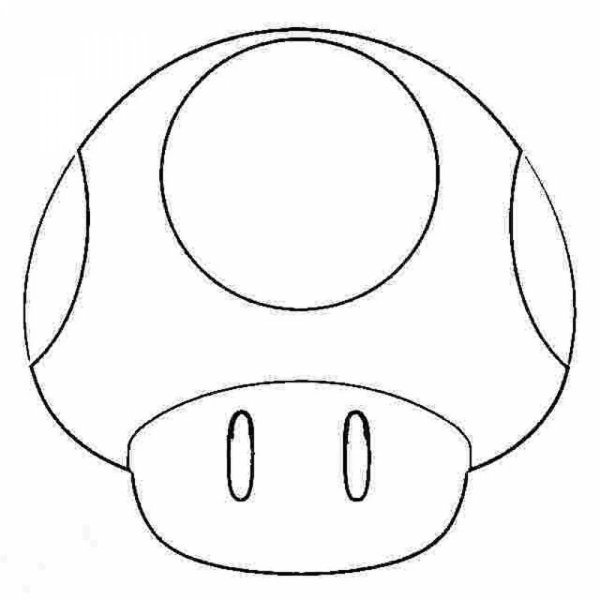 Марио раскраска гриб