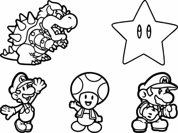 Марио трафарет