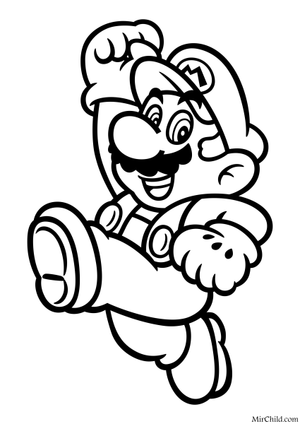 Разукрашку Марио супер Марио