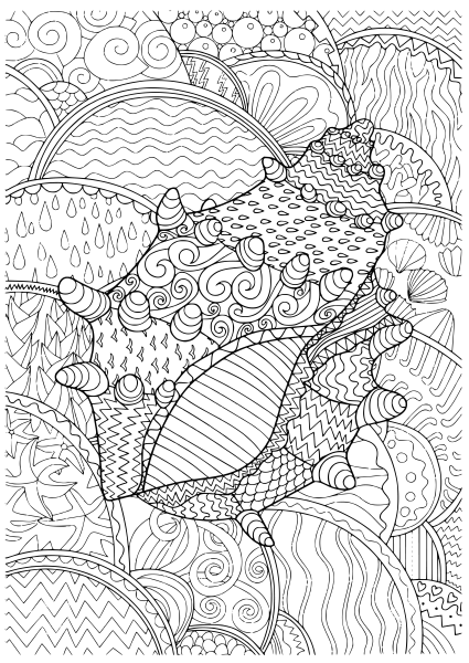 Раскраска антистресс море