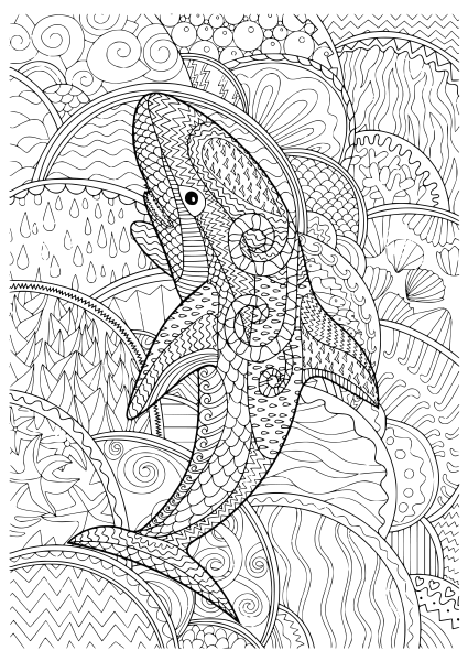 Раскраска морские обитатели сложные