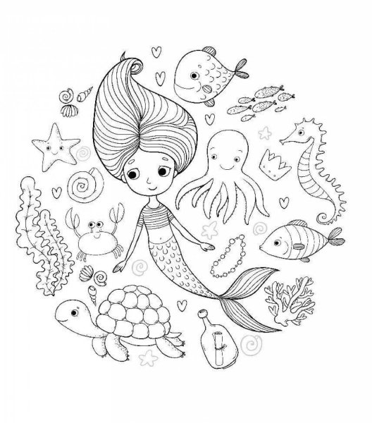 Песнь моря раскраска