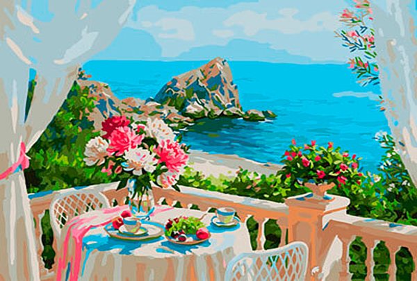 Пейзаж вид на море