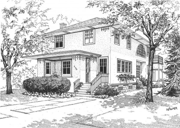 Раскраска дом у моря