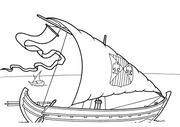 Раскраски корабли лодки