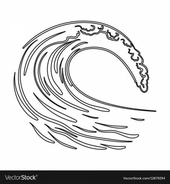 Морские волны раскраска