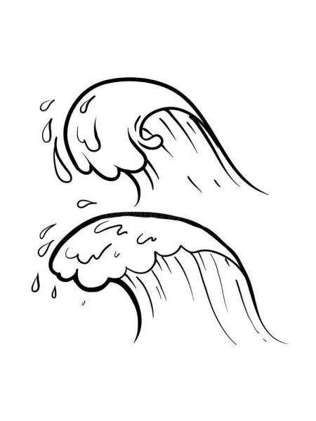 Волны раскраска