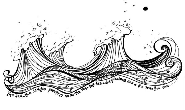 Морские волны раскраска