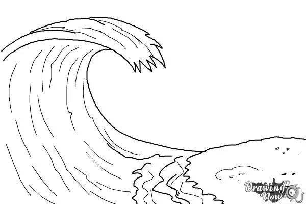 Волны раскраска для детей