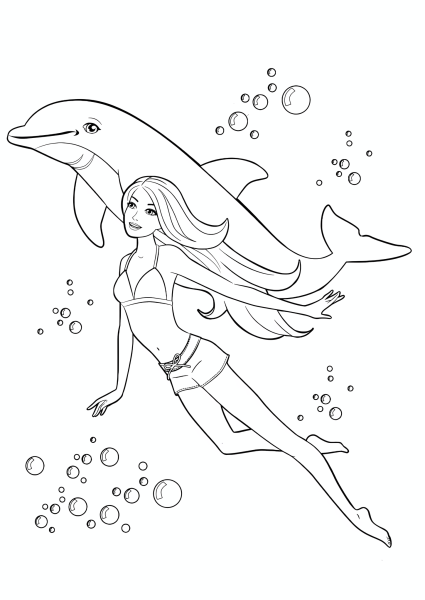 Раскраски для девочек Барби