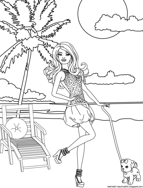 Барби Робертс раскраска