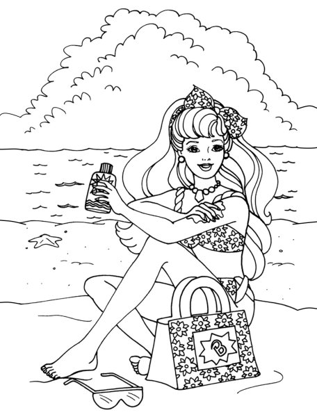 Раскраски для девочек море