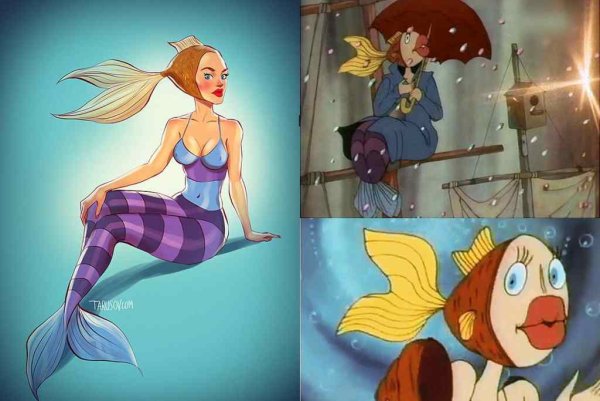Русалка из советского мультфильма