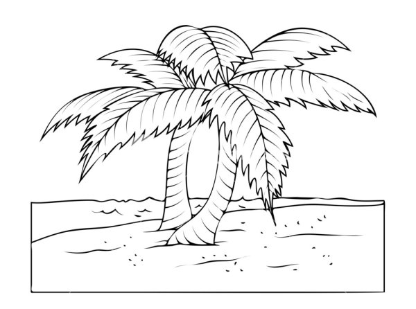 Остров раскраска