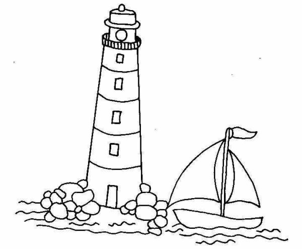 Маяк раскраска