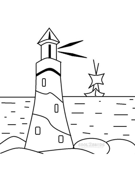 Маяк раскраска