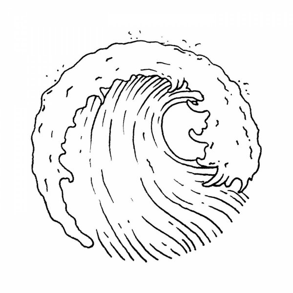 Волны раскраска