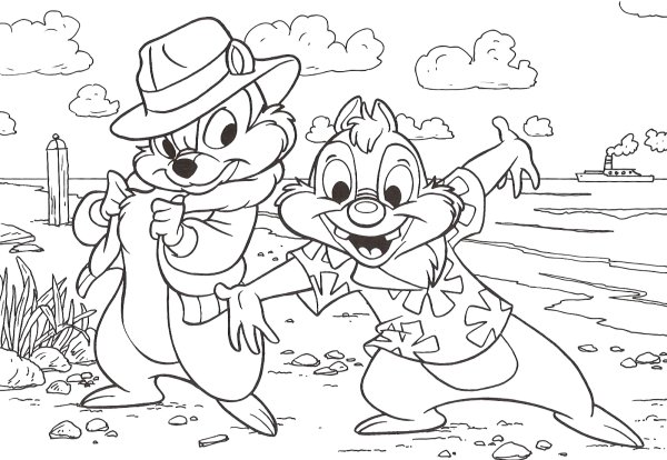 Чип и деил раскраска