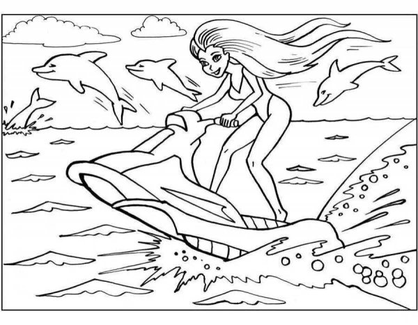 Раскраски для девочек море